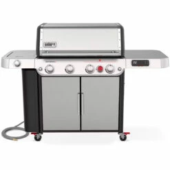 Weber Grills Genesis SPX-435 Natural Gas Smart Grill With Sear Burner & Side Burner - Stainless Steel