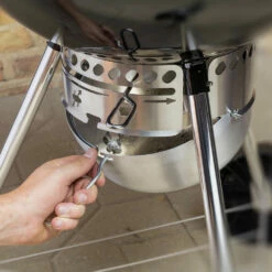 Weber Grills Master Touch 22-Inch Charcoal Grill With Gourmet BBQ System Cooking Grate - Smoke 16 Weber Grills Master Touch 22-Inch Charcoal Grill With Gourmet BBQ System Cooking Grate - Smoke -BBQDIRECT Shop Weber Grills Master Touch 22 Inch Charcoal Grill Black 14501001 Ash Catcher Lifestyle