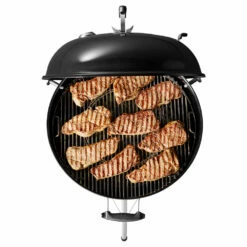 Weber Grills Master Touch 22-Inch Charcoal Grill With Gourmet BBQ System Cooking Grate - Black 13 Weber Grills Master Touch 22-Inch Charcoal Grill With Gourmet BBQ System Cooking Grate - Black -BBQDIRECT Shop Weber Grills Master Touch 22 Inch Charcoal Grill Black 14501001 Open Food Down View