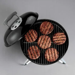Weber Grills Smokey Joe 14-Inch Portable Charcoal Grill - Black -BBQDIRECT Shop Weber Grills Smokey Joe 14 Inch Portable Charcoal Grill Black 10020 Burgers on Grill
