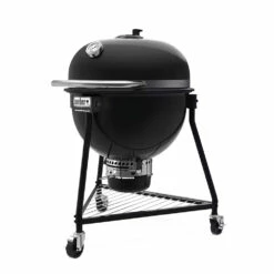 Weber Grills Summit 24-Inch Kamado E6 Charcoal Grill With Stand - Updated Model -BBQDIRECT Shop Weber Grills Summit 24 Inch Kamado E6 Charcoal Grill 18201001 Angled