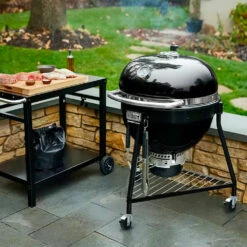 Weber Grills Summit 24-Inch Kamado E6 Charcoal Grill With Stand - Updated Model -BBQDIRECT Shop Weber Grills Summit 24 Inch Kamado E6 Charcoal Grill 18201001 Lifestyle