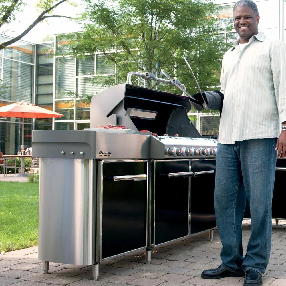 Weber Grills Summit Grill Center Propane Gas Grill With Rotisserie, Sear Burner, And Side Burner - Black 5 Weber Grills Summit Grill Center Propane Gas Grill With Rotisserie, Sear Burner, And Side Burner - Black - Image 3