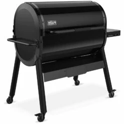 Weber Grills SmokeFire EPX6 Stealth Edition 36-Inch Wi-Fi Enabled Wood Fired Pellet Grill 13 Weber Grills SmokeFire EPX6 Stealth Edition 36-Inch Wi-Fi Enabled Wood Fired Pellet Grill -BBQDIRECT Shop Weber SmokeFire EPX6 STEALTH angled view
