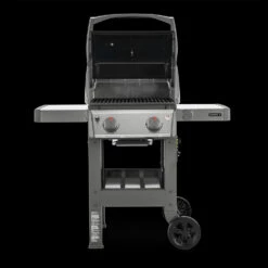 Weber Grills Spirit II E-210 Freestanding Propane Gas Grill - Black -BBQDIRECT Shop Weber Spirit II E 210 44010001 open