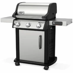 Weber Grills Spirit SX-315 Freestanding Propane Gas Smart Grill - Stainless Steel -BBQDIRECT Shop Weber Spirit SX 315 angled 2