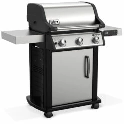 Weber Grills Spirit SX-315 Freestanding Propane Gas Smart Grill - Stainless Steel -BBQDIRECT Shop Weber Spirit SX 315 angled