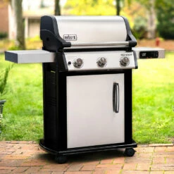 Weber Grills Spirit SX-315 Freestanding Propane Gas Smart Grill - Stainless Steel -BBQDIRECT Shop Weber Spirit SX 315 lifestyle