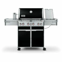 Weber Grills Summit E-470 Propane Gas Grill With Rotisserie, Sear Burner & Side Burner - Black