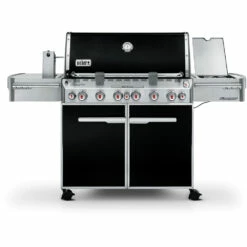 Weber Grills Summit E-670 Propane Gas Grill With Rotisserie, Sear Burner & Side Burner - Black