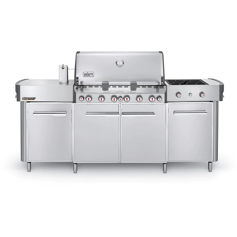 Weber Grills Summit Grill Center Propane Gas Grill With Rotisserie, Sear Burner, And Side Burner - Stainless Steel 3 Weber Grills Summit Grill Center Propane Gas Grill With Rotisserie, Sear Burner, And Side Burner - Stainless Steel