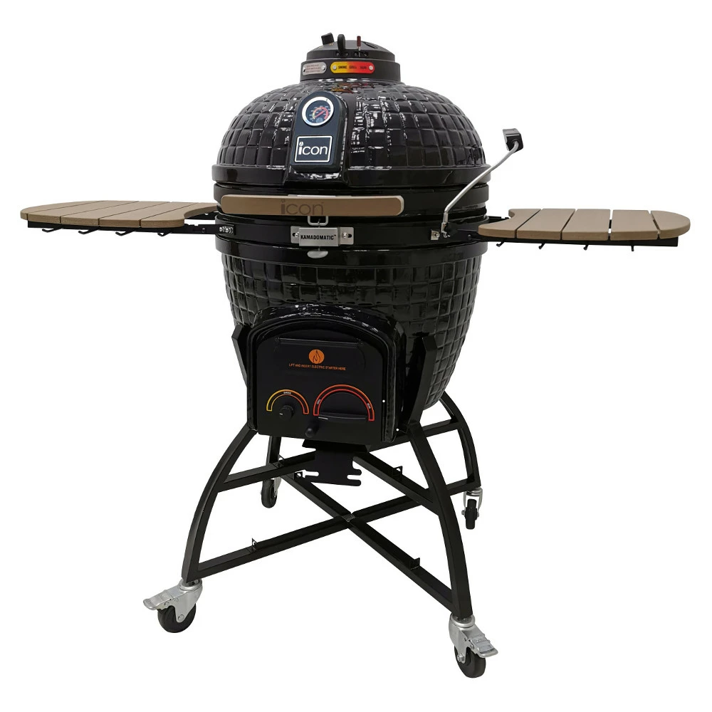 Icon Grills 400 Series Vision XR402 Deluxe Freestanding Ceramic Kamado Grill - Black 4 Icon Grills 400 Series Vision XR402 Deluxe Freestanding Ceramic Kamado Grill - Black - Image 2