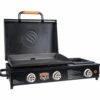 Blackstone Griddle On The Go 22-Inch 2-Burner Tabletop Propane Gas Commercial Style Flat Top Griddle Rangetop Combo With Hood -BBQDIRECT Shop blackstone 1860