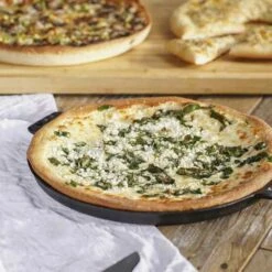 Camp Chef 14-Inch Pre-Seasoned Cast Iron Pizza Pan -BBQDIRECT Shop cipz14 ls3