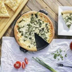 Camp Chef 14-Inch Pre-Seasoned Cast Iron Pizza Pan -BBQDIRECT Shop cipz14 ls4