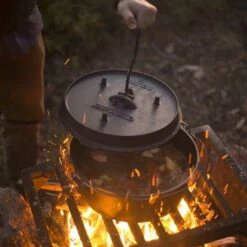 Camp Chef 14-Inch Pre-Seasoned Cast Iron Deluxe Dutch Oven - 12 Quart -BBQDIRECT Shop do14 doll14 backcountry 3