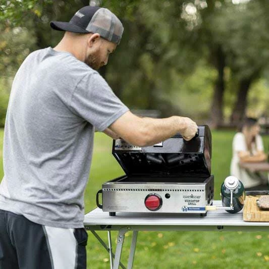 Camp Chef VersaTop 14-Inch Portable Flat Top Propane Gas Grill System With Griddle 8 Camp Chef VersaTop 14-Inch Portable Flat Top Propane Gas Grill System With Griddle - Image 6