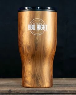 HowToBBQRight Tumbler With Wood Finish