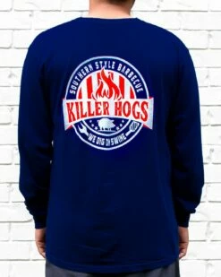 Killer Hogs Navy Long Sleeve T-Shirt -BBQDIRECT Shop killer hogs navy long sleeve t shirt 220533