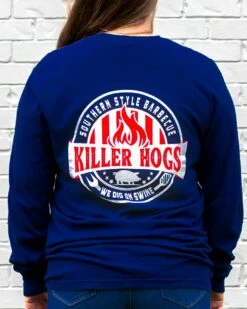 Killer Hogs Navy Long Sleeve T-Shirt -BBQDIRECT Shop killer hogs navy long sleeve t shirt 615214