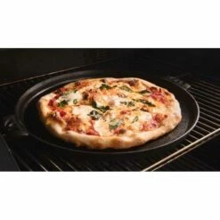 Camp Chef 14-Inch Pre-Seasoned Cast Iron Pizza Pan -BBQDIRECT Shop pop pizza